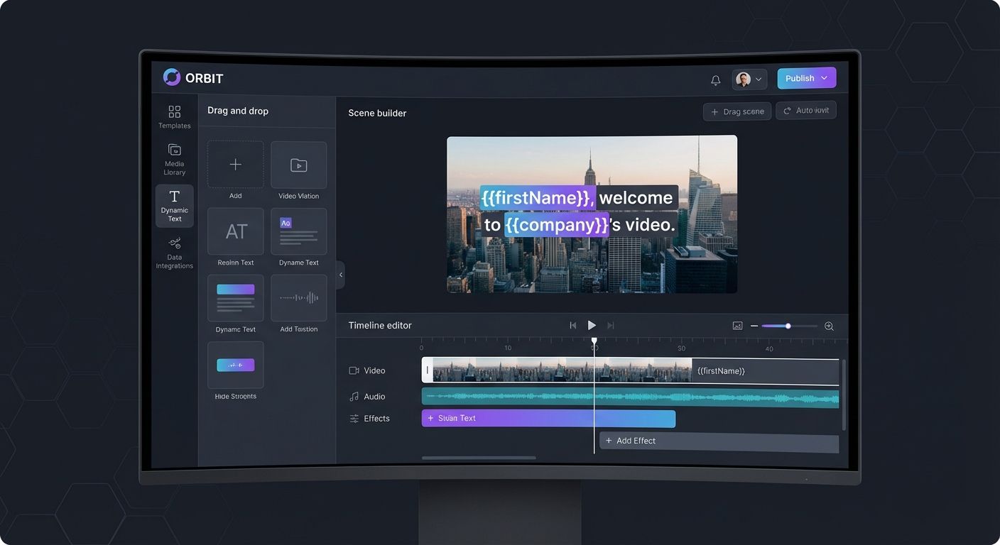 ORBIT Scene Builder — Drag-and-drop personalized video creation platform